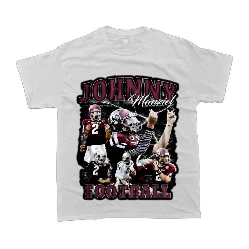 Vintage 90s Graphic Style Johnny Manziel Shirt Fit Top Womenswear Hoodie, Sweatshirt | TeeBloomCo.com
