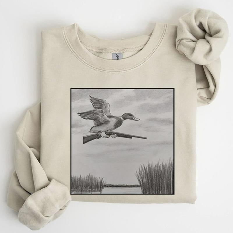 Vintage 90s Mallard Duck Unisex Sweatshirt Hoodie Tshirt , Hunting Season husbands Cute Hunting Duck National Day Cotton...