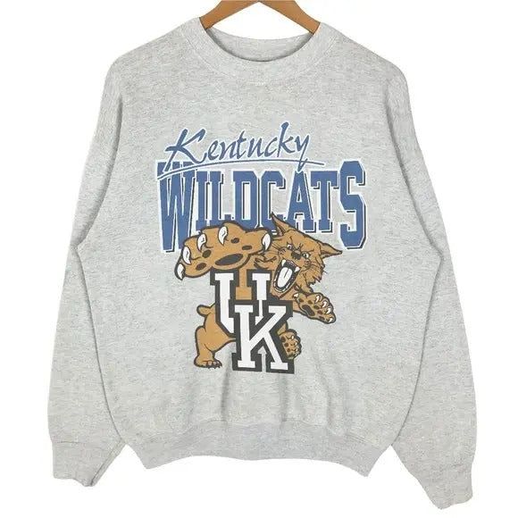 Vintage 9s Ncaa University Of Kentucky Wildcats Logo Sweatshirt Retro 90s Sweatshirt T-Shirts, Hoodie | TeeBloomCo.com