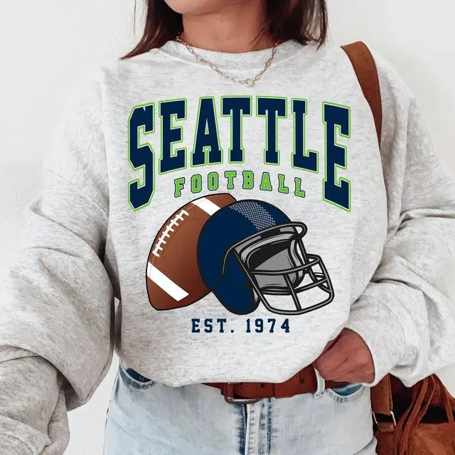 Vintage All Team Football Crewneck Sweatshirt Retro Game Day Menswear Classic Love Sweaters T-Shirts, Hoodie | TeeBloomCo.com
