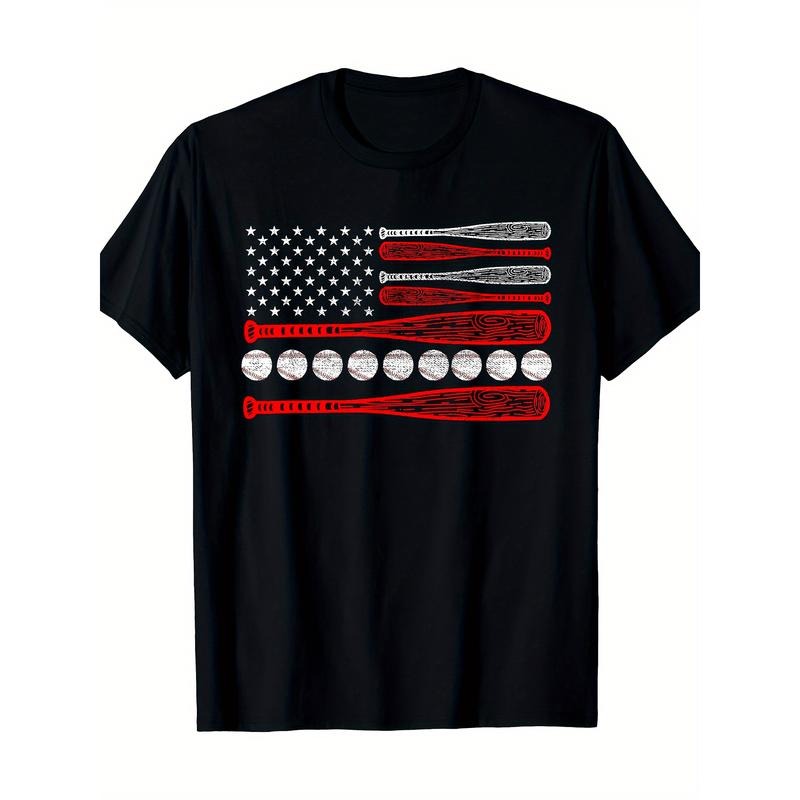 Vintage American Flag Baseball T-Shirt, Men's T-Shirt, 180g made in usa Hoodie, Sweatshirt | TeeBloomCo.com