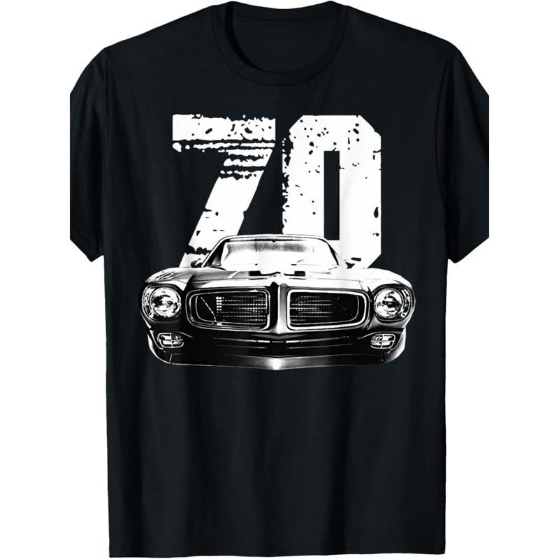 Vintage Black Car Muscle Car 70 Classic T-shirt -100% cotton 220g made in usa Hoodie, Sweatshirt | TeeBloomCo.com