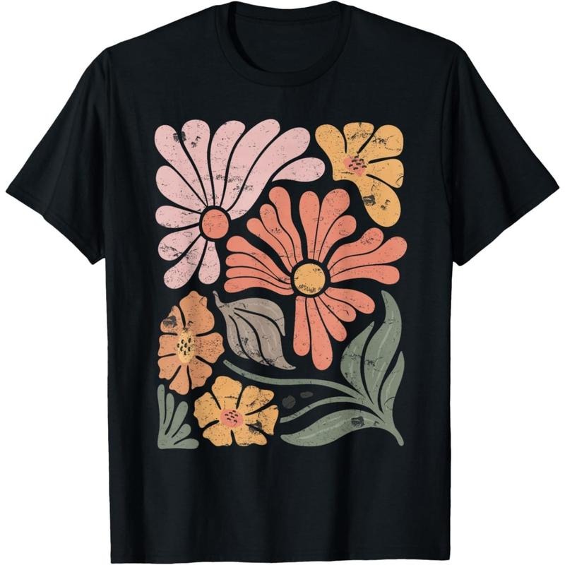 Vintage Boho Wildflower Graphic T-Shirt  made in usa Hoodie, Sweatshirt | TeeBloomCo.com