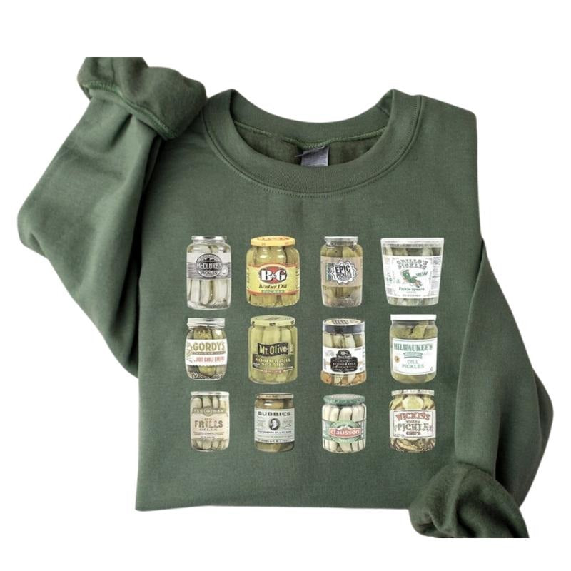Vintage Canned Pickles Sweatshirt, Canning Season Shirt, Pickle Lovers Sweater, Homemade Pickles Hoodie | TeeBloomCo.com