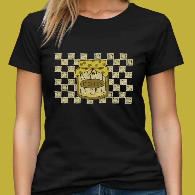 Vintage Checkered Canned Pickles Shirt Pickle Shirt Viral Pickle Shirt Pickle Lovers Shirt Pickle Crewneck Shirt Hoodie,...