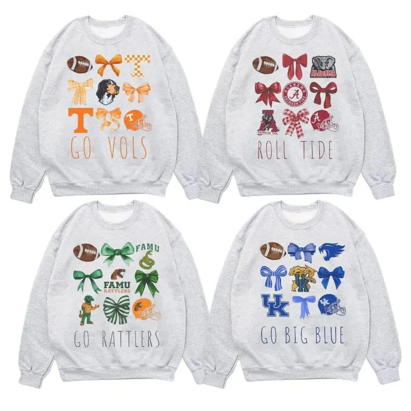 Vintage College Football Ash Grey Crewneck Sweatshirt, Coquette Style, Gift For Fan men's  sweatshirts vintage  clothing...
