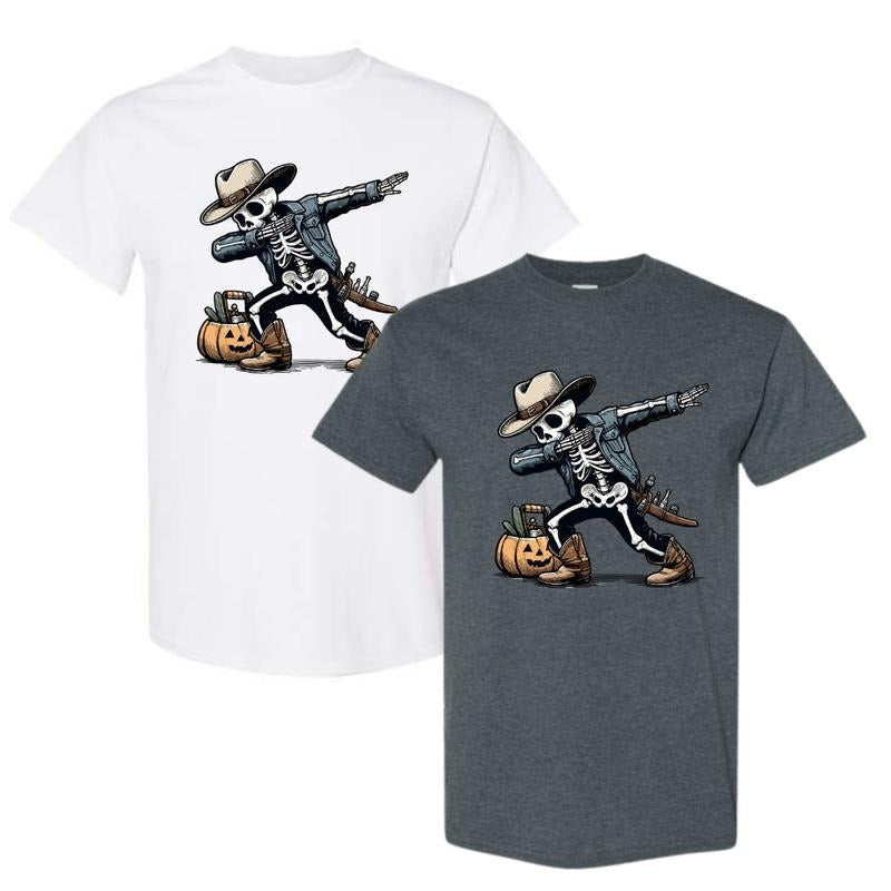 Vintage Dabbing Skeleton Cowboy Shirt, Unisex Shirt Hoodie, Sweatshirt | TeeBloomCo.com