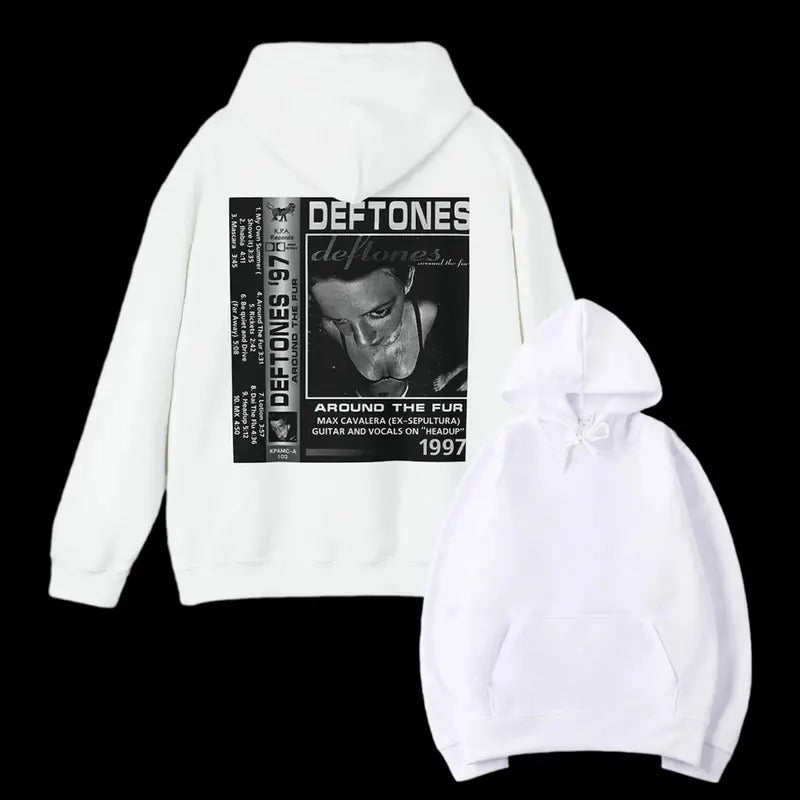 Vintage Deft0nes Back Hoodie, Music Fan Clothing, Alternative Rock, Unisex Long Sleeve Pullover Hoodie Shirt, Casual...