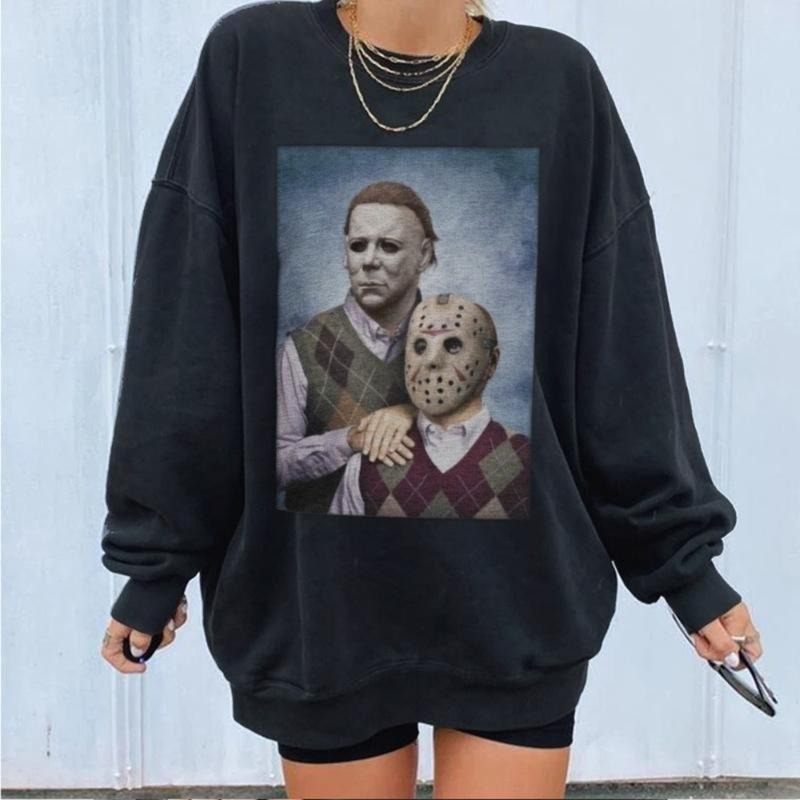 Vintage Design Halloween Ghost Face Scream Michael Myers Shirt - Sweatshirt - Hoodie | TeeBloomCo.com