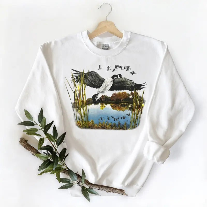 Vintage Ducks animal Hunting Unisex Tshirt, sweatshirt, hoodie Unisex Cotton Fabric Unisex | TeeBloomCo.com