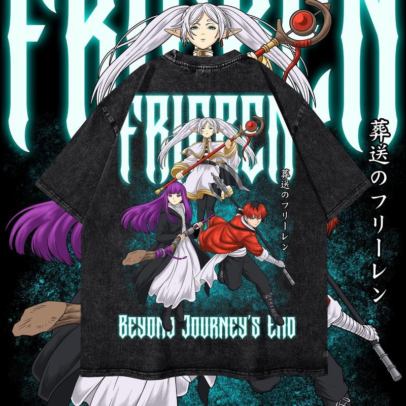 Vintage Frieren Dyenomite Mineral Wash Shirt, Frieren: Beyond Journey's End Shirt, Unisex Anime T-Shirt, Streetwear & Gym...