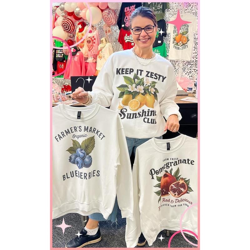 Vintage Fruit Graphic Sweatshirt T-Shirts, Hoodie | TeeBloomCo.com