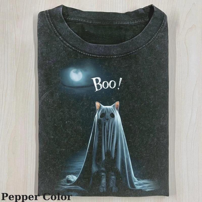 Vintage Ghost Kitten T-shirt, Ghost Kitten T-shirt, Cute Cat Shirt, Love Cat Tshirt-  Meme Cringe Funny Dumb Shirts,...
