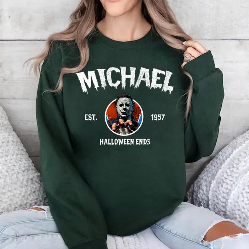 Vintage Halloween Characters Sweatshirt, Halloween Crewneck, Halloween Movie Fan Gift, Characters Movie Sweatshirt,...