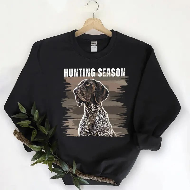 Vintage Hunting Season Dog Sweatshirt T-shirt, Hello Hunting Season, Dog, Duck, Deer, Turkey Chicken , Unisex Nature...