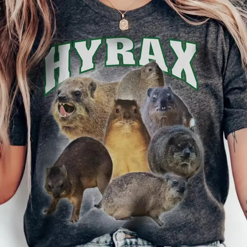 Vintage Hyrax Graphic TShirt Bootleg Hip Hop Shirt Hyrax Unisex TShirt Dierenliefhebber Cadeau voor vrouw Cadeau voor...