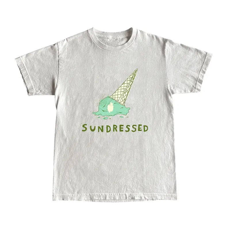 Vintage Ice Cream White T-Shirt - Graphic Tee Men's Top Hoodie, Sweatshirt | TeeBloomCo.com