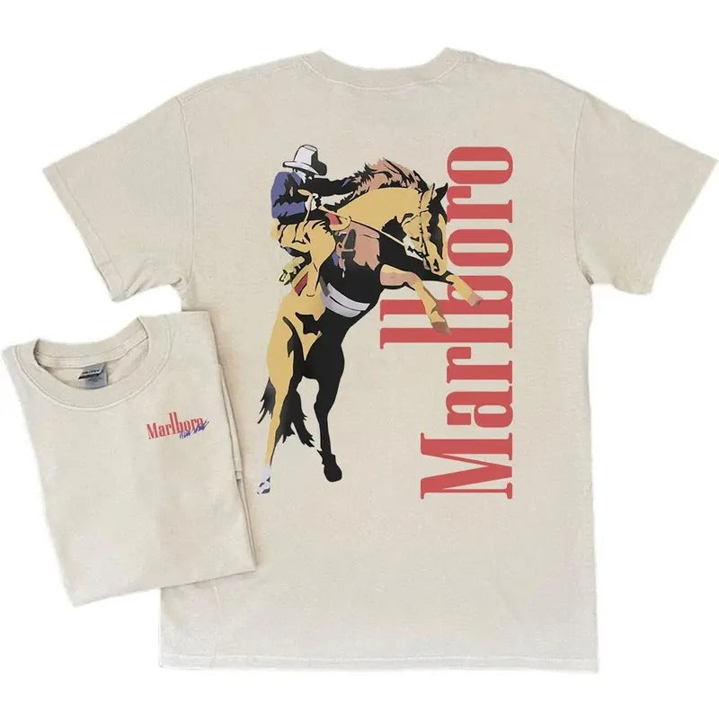 Vintage Marlboro 2 side print T-shirt, Unisex shirt, trending shirt, summer tee Hoodie, Sweatshirt | TeeBloomCo.com