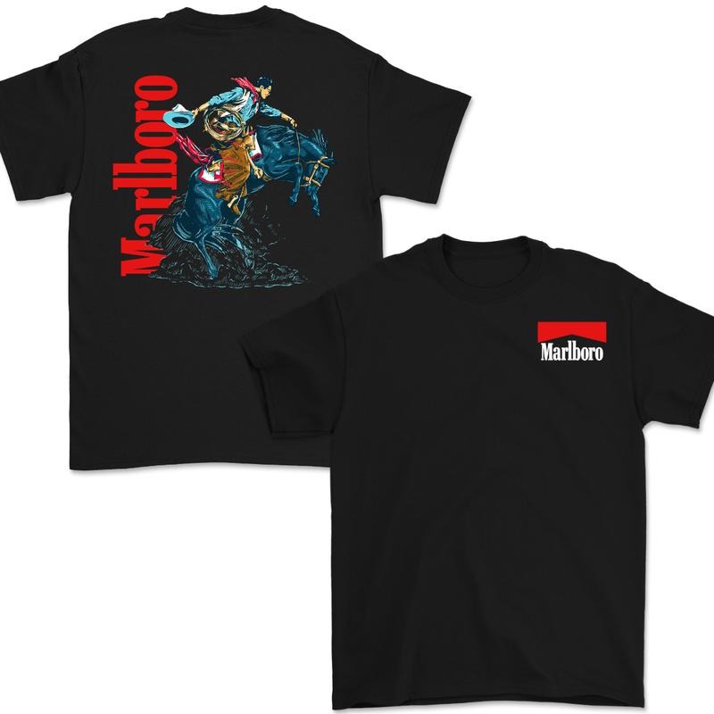 Vintage Marlboro Cowboy Wild West Shirt Marlboro For Menswear Hoodie, Sweatshirt | TeeBloomCo.com