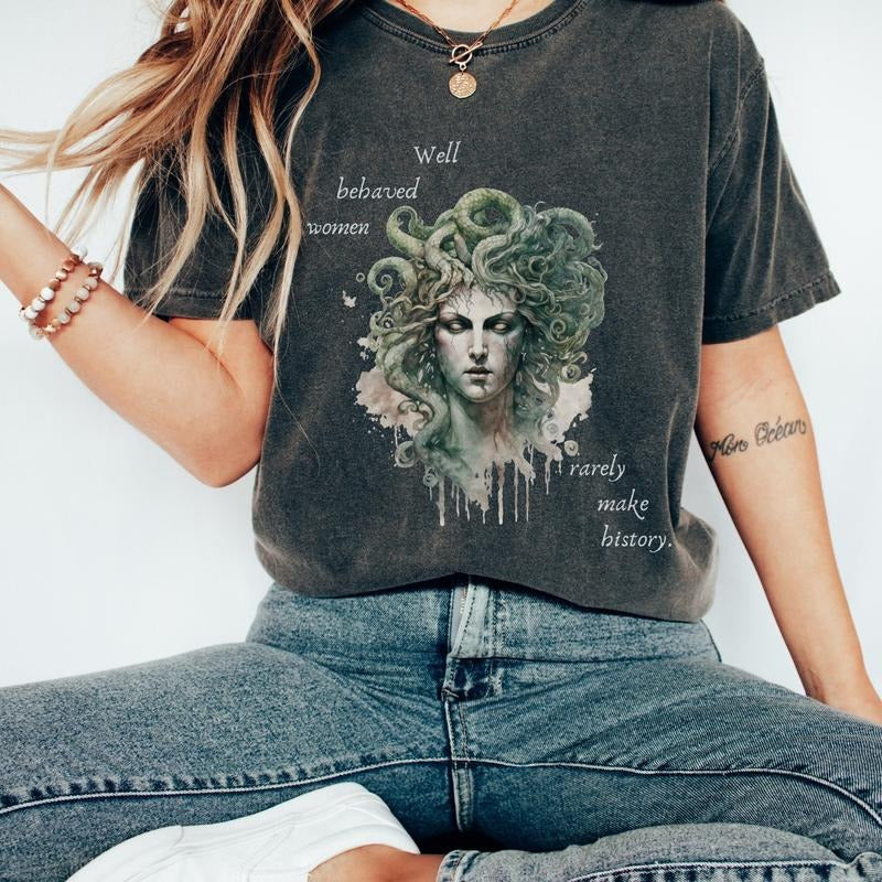 Vintage Medusa T-Shirt Dark Academia Shirt Feminist shirt Dark Academia clothing Light Academia Clothing Feminist...