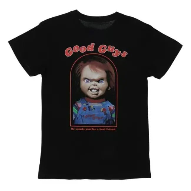 Vintage Men Child's Play Chucky 'Good Guys' Graphic T-shirt Top For Men Women, Halloween Tee Fall Shirt, Halloween Party...
