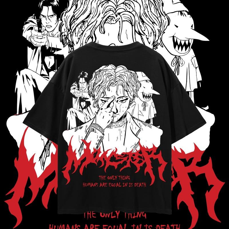 Vintage Monster Johan 2 Sides Graphic Tee, Urasawa Anime Manga Special Graphic T-shirt Gift For Anime Fan Classic Cotton...