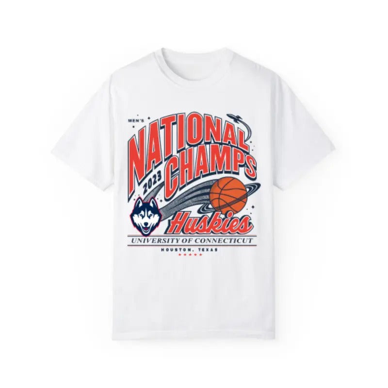 Vintage NCAA National Champs 2023 Huskies T Shirt Top Classic Menswear Hoodie, Sweatshirt | TeeBloomCo.com