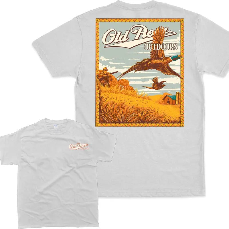 Vintage Old Row Outdoor Hunting Pheasant Unisex T-shirt Hoodie, Sweatshirt | TeeBloomCo.com