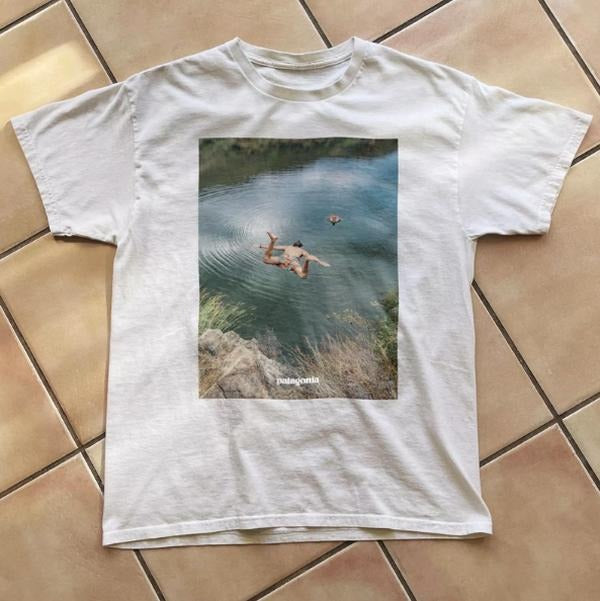 Vintage Patagonia cliff jump tee, vintage aesthetic print ad tshirt, Unisex T-Shirt, For Men Women Hoodie, Sweatshirt