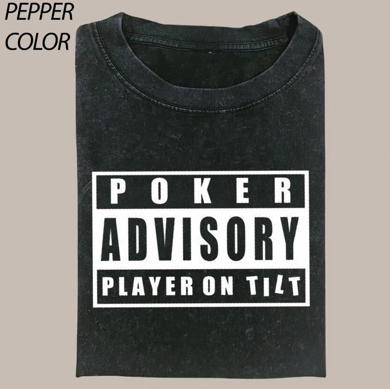 Vintage Poker Advisory Comfort Colors T-shirt, Gambling Tee Gift For Boyfriend Menswear Top Streetwear Hoodie, Sweatshirt