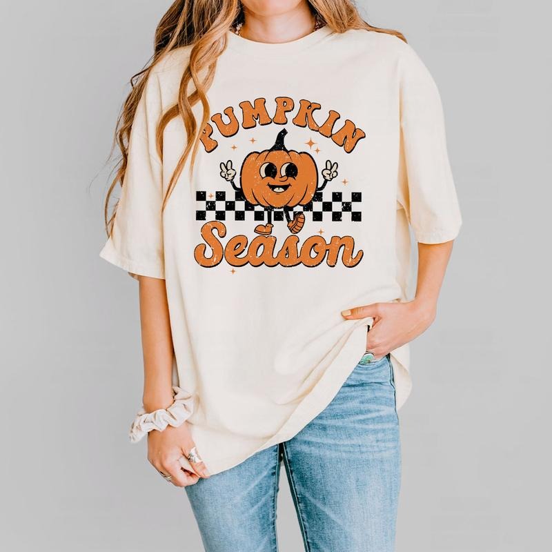 Vintage Pumpkins Spices Season T-shirt, Retro Pumpkin Sweatshirt, Cute Shirt for Fall, Cute Halloween Shirt, Mama Fall...