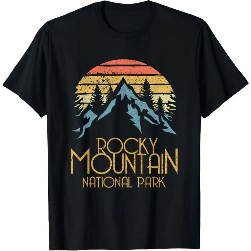 Vintage Rocky Mountains National Park Colorado Retro T-Shirt T-Shirt Made in USA Hoodie, Sweatshirt | TeeBloomCo.com