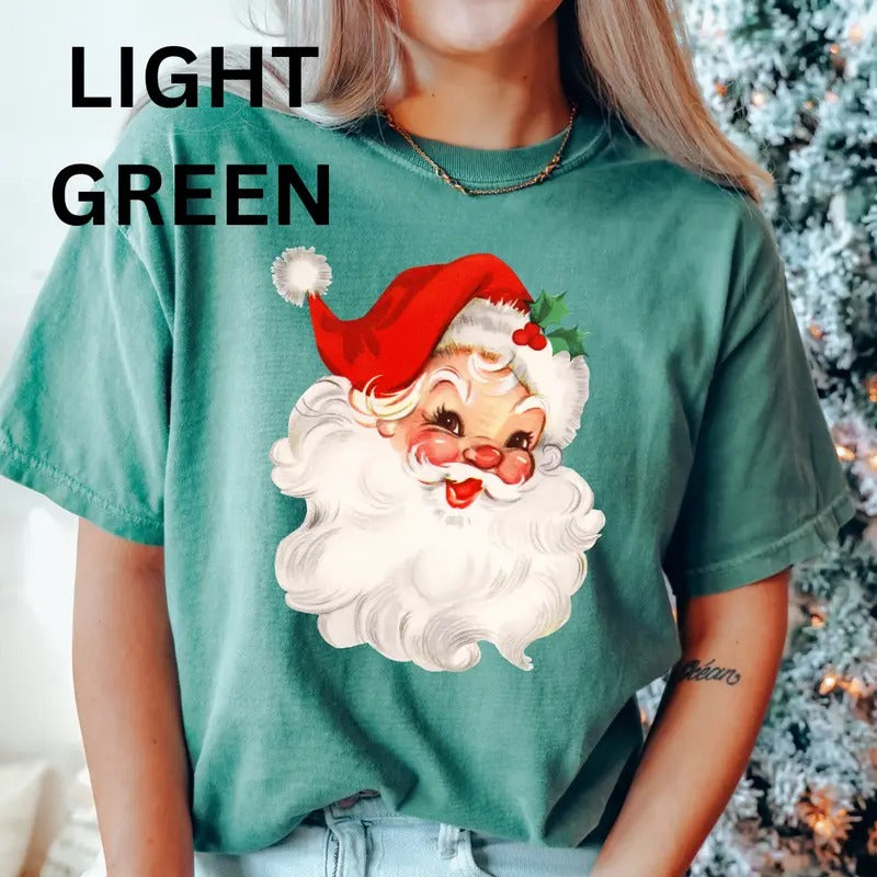 Vintage Santa Claus Shirt, Christmas Graphic shirt, Comfort Colors T-shirt, Oversized Christmas T-shirt, Graphic...