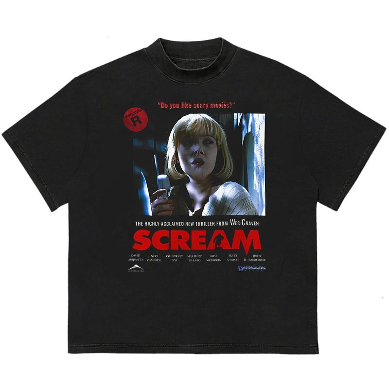 Vintage Scream Horror Movie T-Shirt Premium Comfort Classic 90s Retro Vintage Tee for Fansstyle{n002}2 Hoodie, Sweatshirt