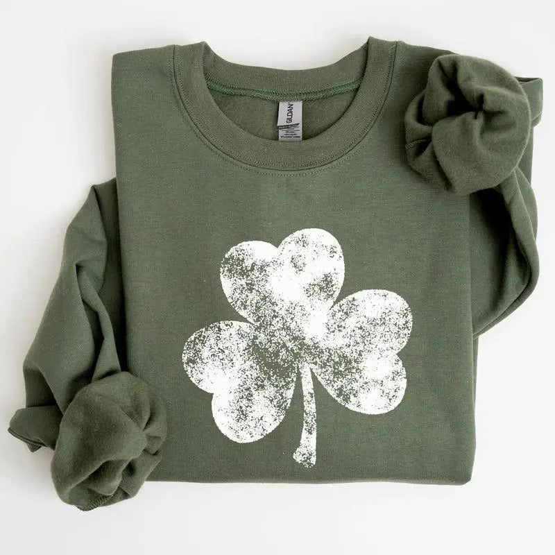 Vintage Shamrock, St Patrick's Day Sweatshirt T-Shirts, Hoodie | TeeBloomCo.com