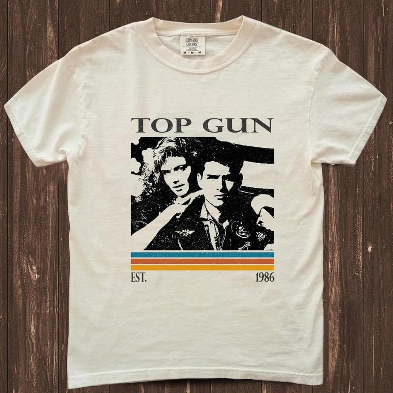 Vintage Top Gun Movie Shirt, Top Gun Sweatshirt, Hoodie, Comfort Colors Shirt, Minimalist Tee, 80s Vintage Shirt, Retro...