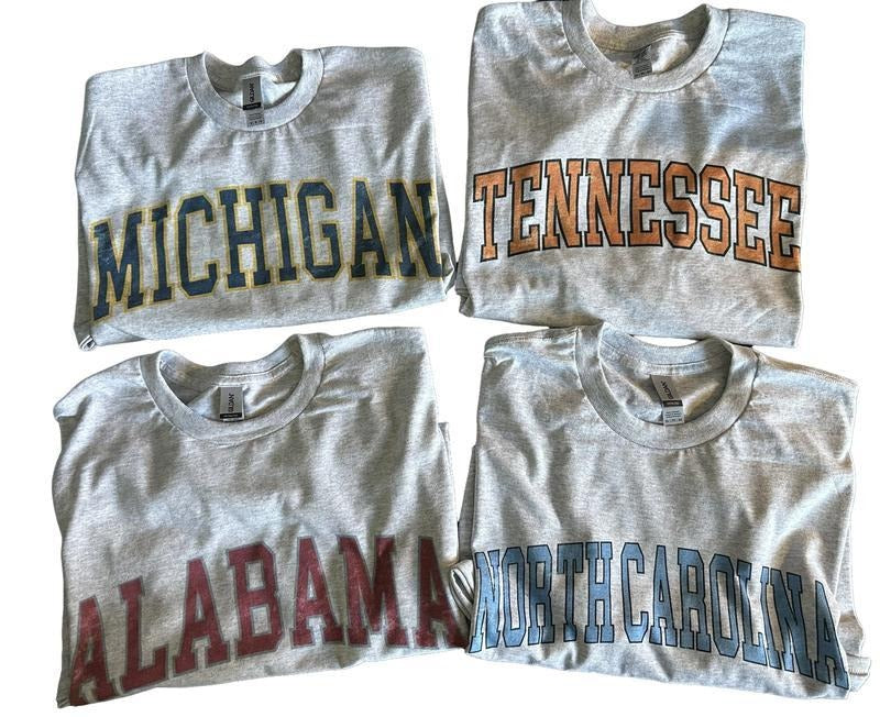 Vintage Varsity College T Shirt, Vintage College Sport Grey Unisex Classic Cotton T-shirt Hoodie, Sweatshirt | TeeBloomCo.com