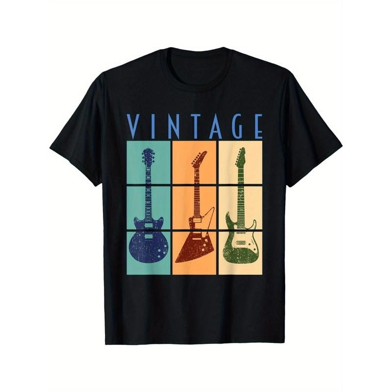 Vintage guitar Cool classic guitar art design T-shirt Made in USA Hoodie, Sweatshirt | TeeBloomCo.com