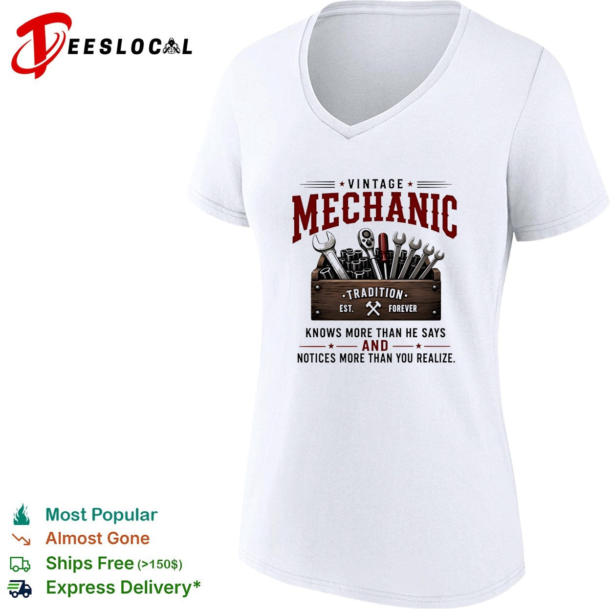 Vintage mechanic knows more than he says and notices more than you realize shirt