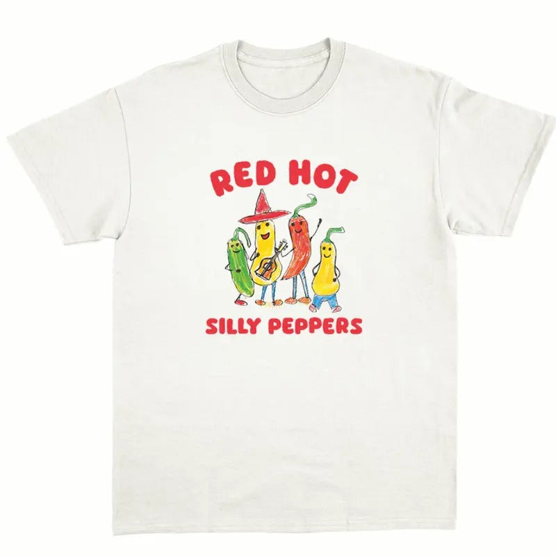 Vintage silly peppers tee- unisex t shirt -graphic  tee Menswear Top Hoodie, Sweatshirt | TeeBloomCo.com