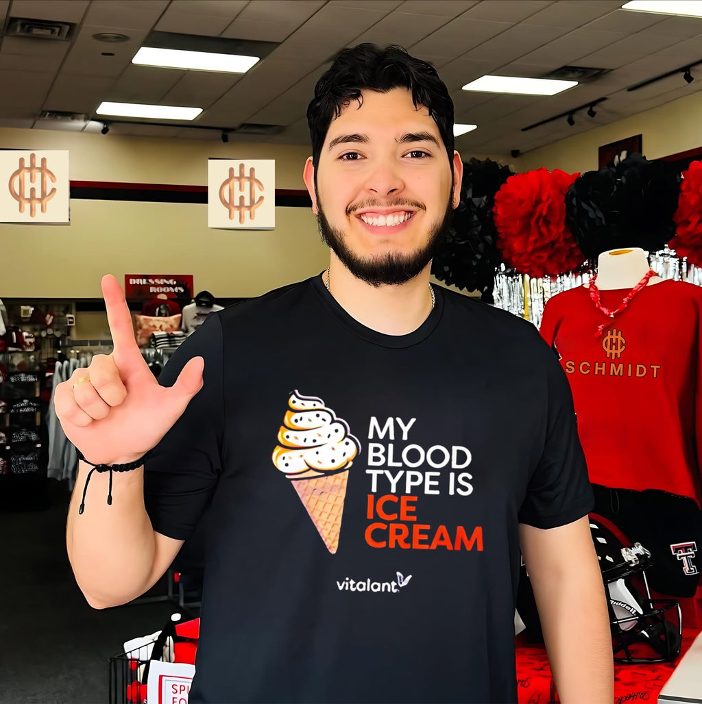 Vitalant My Blood Type Is Ice Cream Shirt