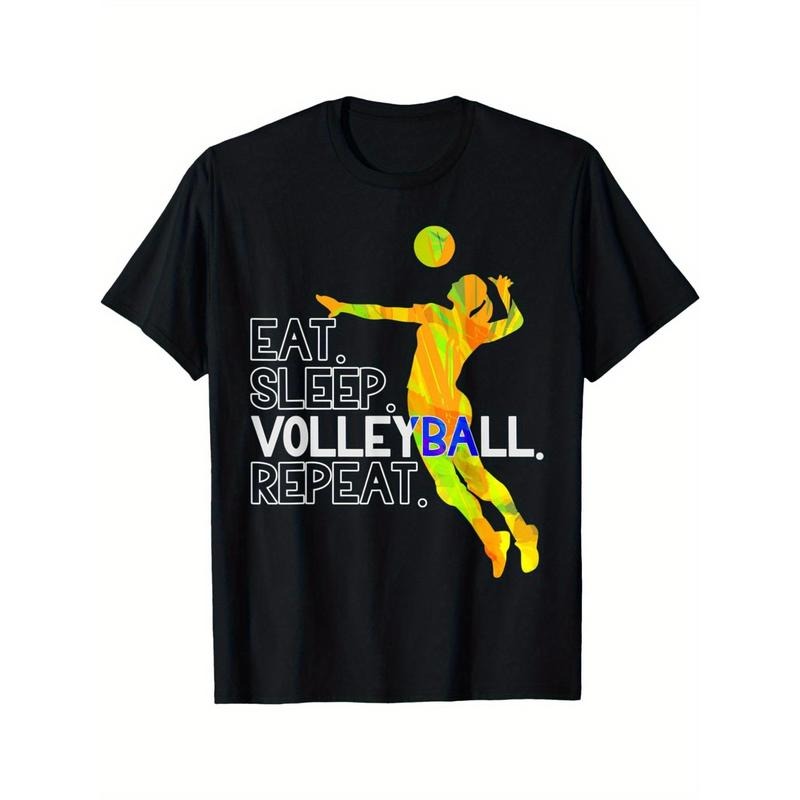 Volleyball Eat. Sleep. Volleyball. Repeat. T-Shirt made in usa Hoodie, Sweatshirt | TeeBloomCo.com