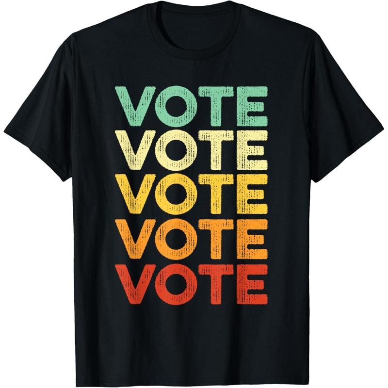 Vote Shirt Women Men Retro Vintage Election 2024 Voter T-Shirt made in usa Hoodie, Sweatshirt | TeeBloomCo.com