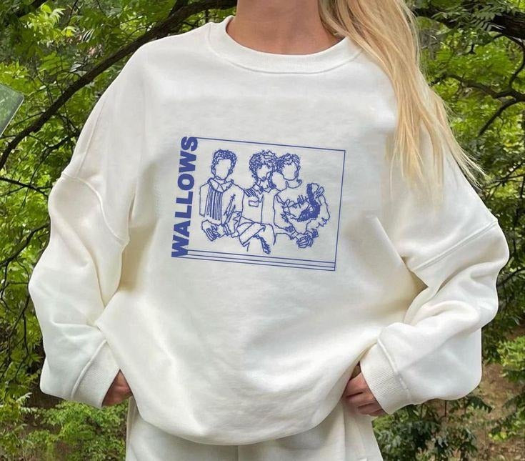 WALLOWS Indie Band Sweatshirt - Vintage Retro Shirt, Homage & Tribute to Wallows, Concert Hoodie | TeeBloomCo.com