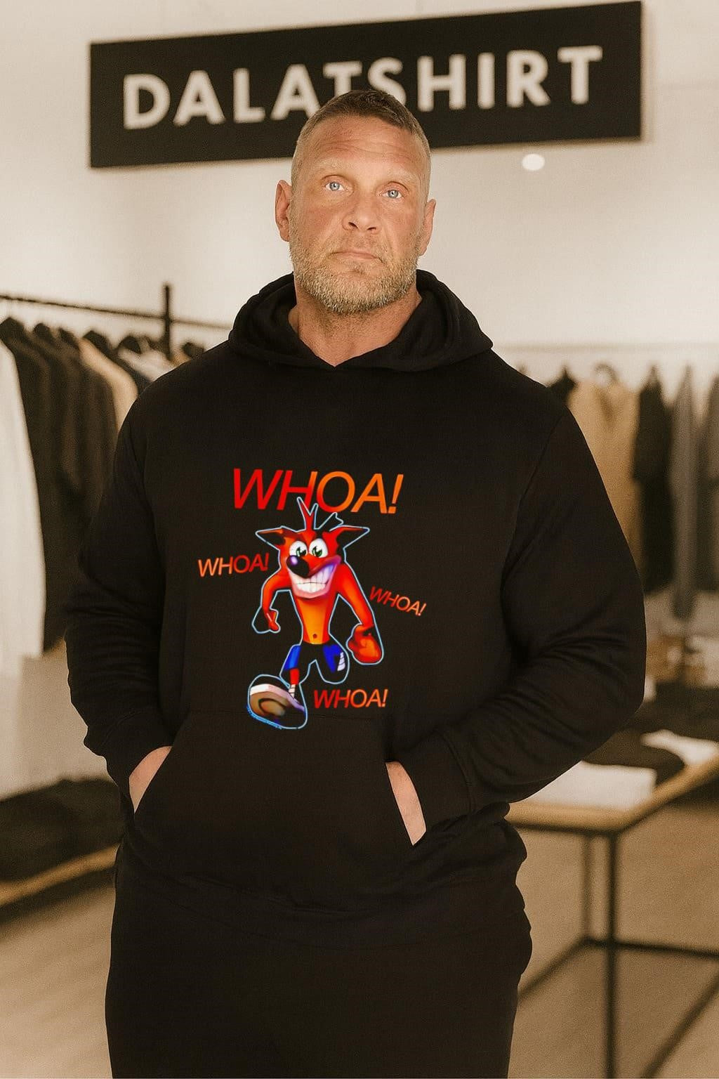 WHOA Crash Bandicoot Funny Expression Classic Gaming shirt