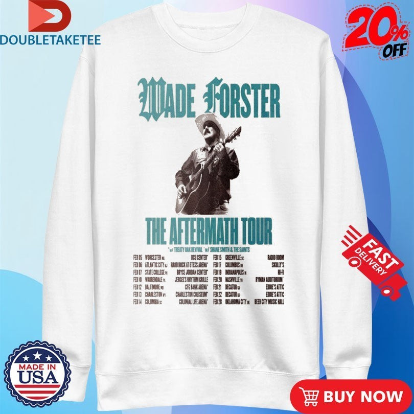 Wade Forster The Aftermath Tour 2026 Dates Guitar Shirts
