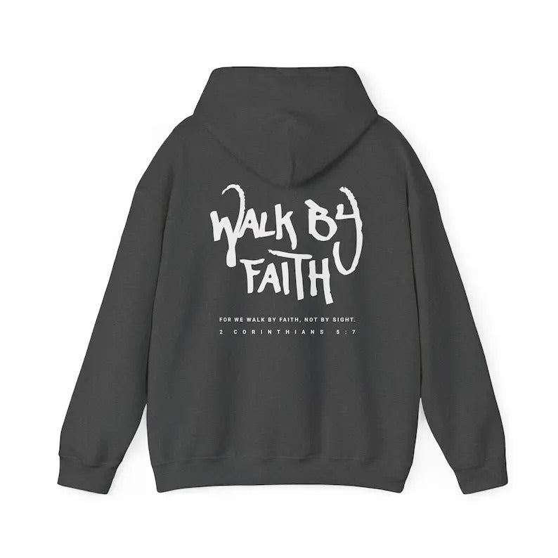 Walk By Faith 2 Corinthians 5:7 Aesthetic Christian Streetwear Bible Verse Hoodie Jesus Hoodies Christian Apparel Church...