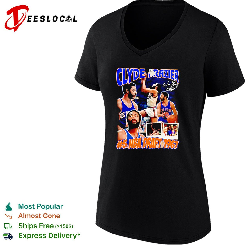 Walt Clyde Frazier New York Knicks NBA 5 NBA Draft 1967 Clyde Frazier graphic shirt