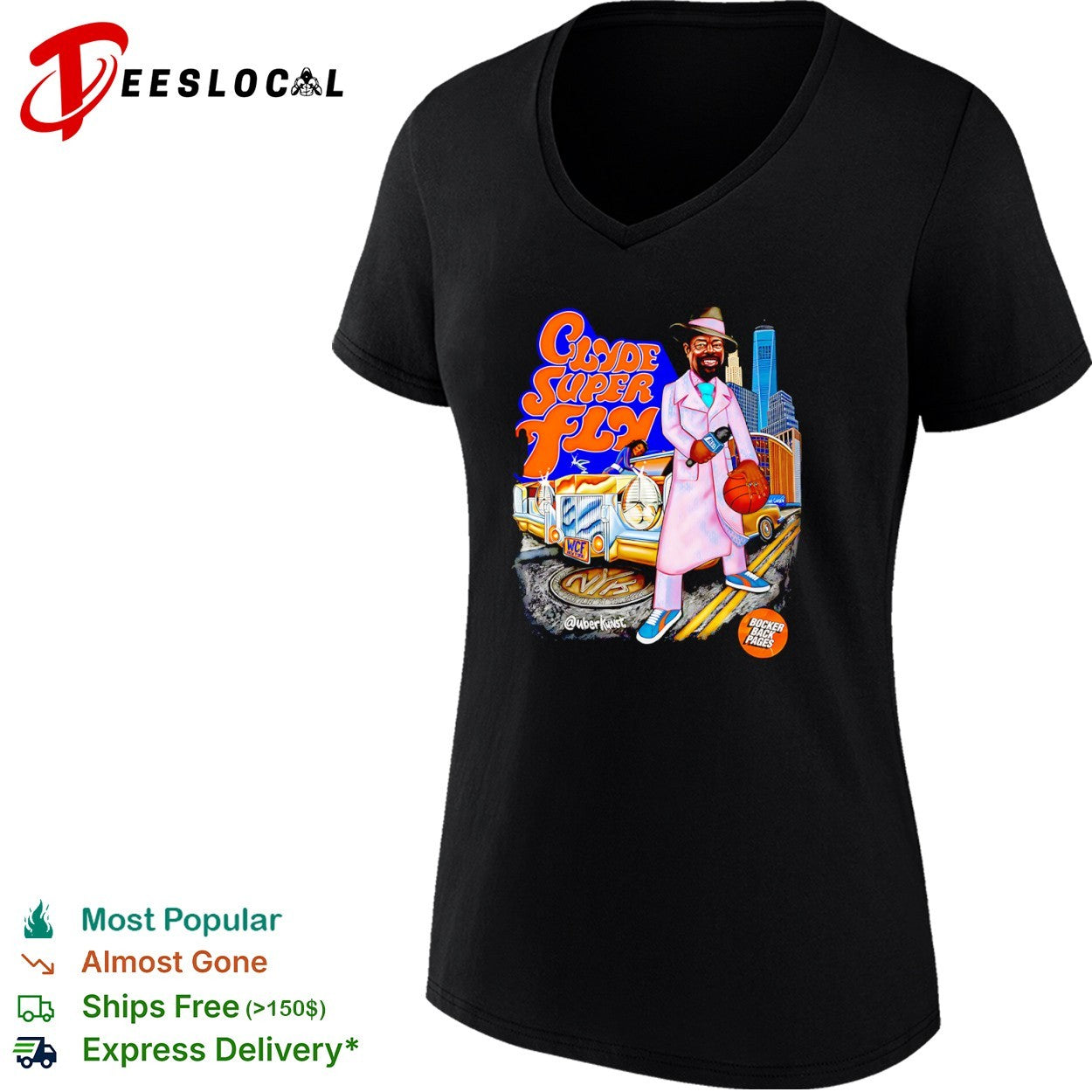 Walt Clyde Frazier New York Knicks Super Fly Clyde shirt