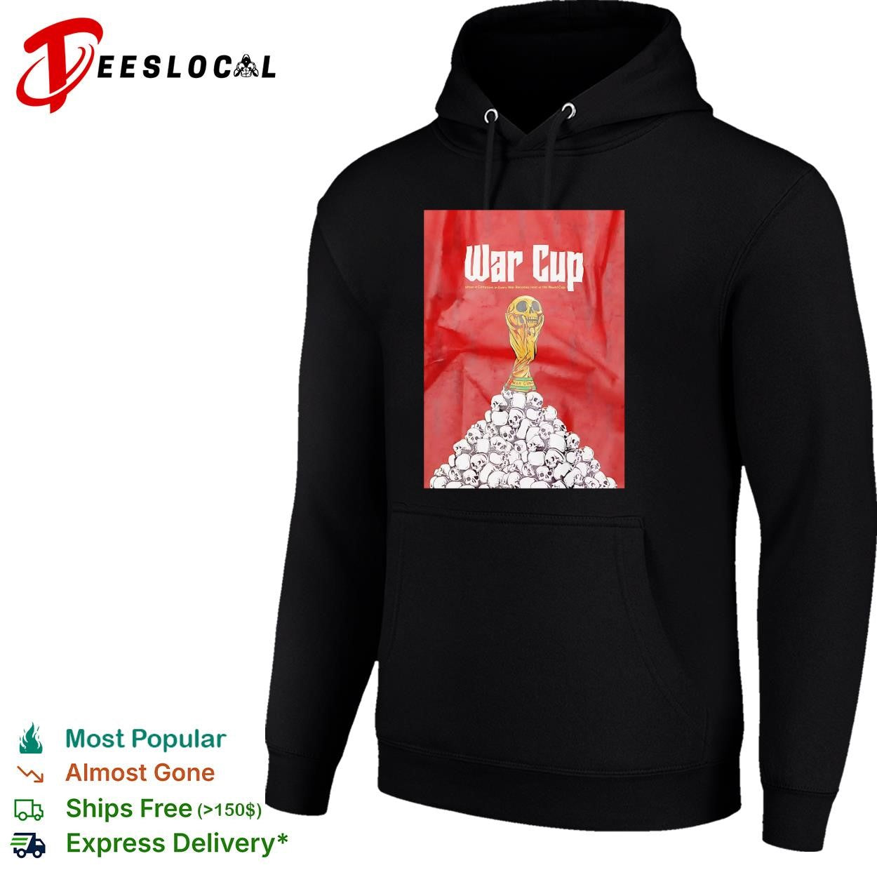 War Cup FIFA World Cup trophy skulls political protest dark art shirt